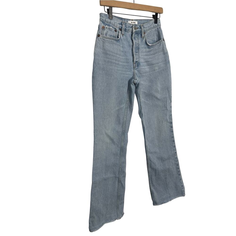 RE/DONE 70's Bootcut Jeans Light Wash 100% Cotton Size 26 - Picture 4 of 11